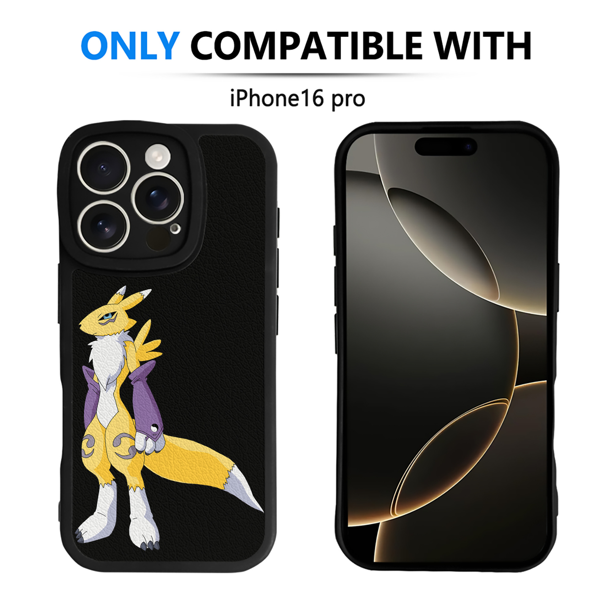 （画像用） Digimon デジタルモンスター/デジモン 【iPhone 16シリーズ対応】シリコンスマホケース（レザー調） 材質：シリコン
